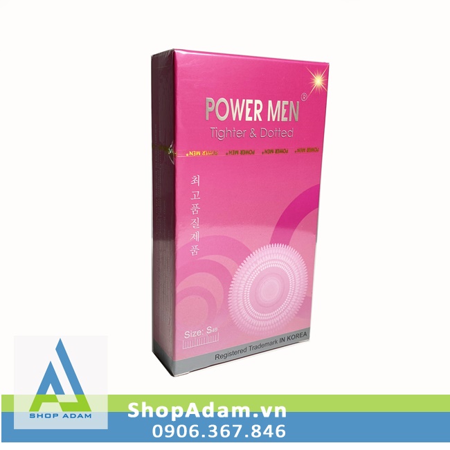 Bao cao su size 49mm có gai nổi nhẹ Power Men Power Men Tighter Dotted 